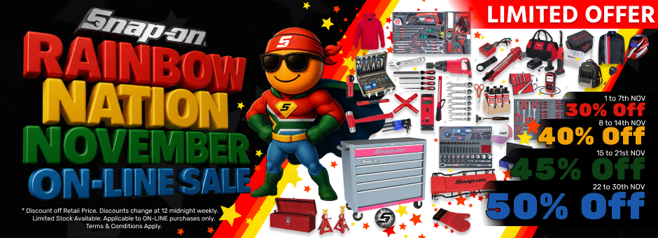 Snap-on Rainbow Nation NOvember On-Line Sale Limited Offer